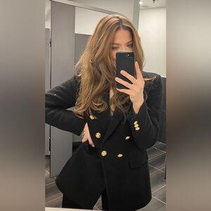 Zara Black Blazer with Gold Buttons​